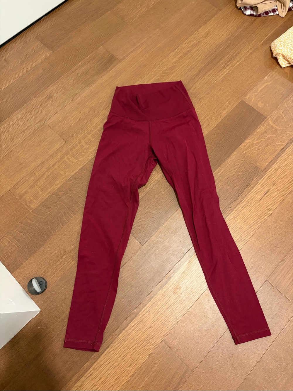 Aerie Chill. Play. Move. High-Waist Burgundy Leggings